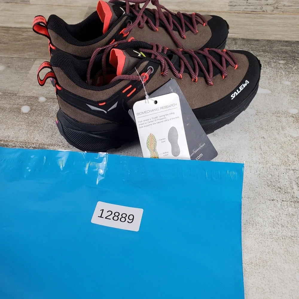 Salewa Dropline Womens Hiking Shoes Sz 7.5 Bungee Cord Black Low Top Sneakers